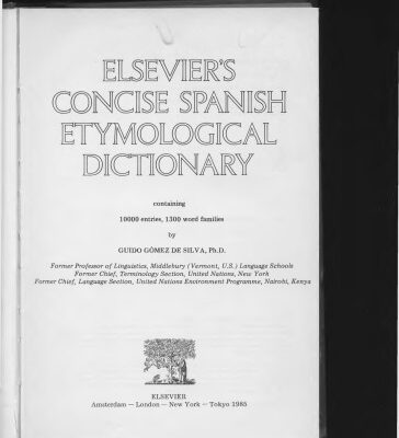 خرید و دانلود نسخه کامل کتاب Elsevier’s Concise Spanish Etymological Dictionary
