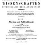 خرید و دانلود نسخه کامل کتاب Encyclopaedie der mathematischen Wissenschaften und Anwendungen. Algebra und Zahlentheorie