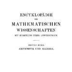 خرید و دانلود نسخه کامل کتاب Encyclopaedie der mathematischen Wissenschaften und Anwendungen. Arithmetic und Algebra
