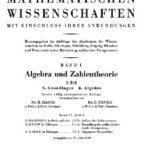 خرید و دانلود نسخه کامل کتاب Encyclopaedie der mathematischen Wissenschaften und Anwendungen. Algebra und Zahlentheorie