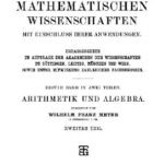 خرید و دانلود نسخه کامل کتاب Encyclopaedie der mathematischen Wissenschaften und Anwendungen. Arithmetic und Algebra