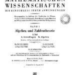 خرید و دانلود نسخه کامل کتاب Encyclopaedie der mathematischen Wissenschaften und Anwendungen. Algebra und Zahlentheorie