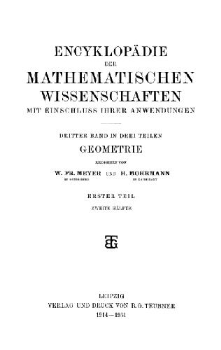 خرید و دانلود نسخه کامل کتاب Encyclopaedie der mathematischen Wissenschaften und Anwendungen. Geometrie_68a9a6d821595.jpeg خرید و دانلود نسخه کامل کتاب Encyclopaedie der mathematischen Wissenschaften und Anwendungen. Geometrie