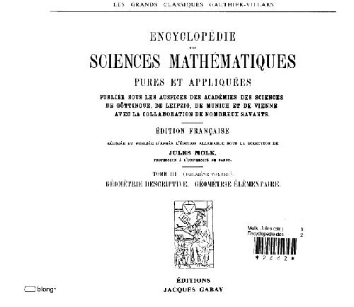 خرید و دانلود نسخه کامل کتاب Encyclopedie des sciences mathematiques. Geometrie descriptive et elementaire_68a7ffbf6bf8a.jpeg خرید و دانلود نسخه کامل کتاب Encyclopedie des sciences mathematiques. Geometrie descriptive et elementaire
