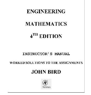 خرید و دانلود نسخه کامل کتاب Engineering Mathematics. SOLUTION MANUAL