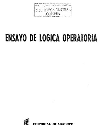 خرید و دانلود نسخه کامل کتاب Ensayo de Lógica Operatoria