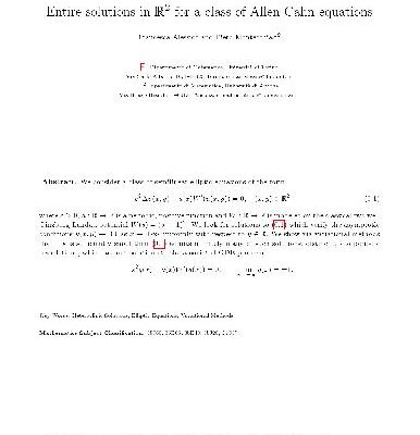خرید و دانلود نسخه کامل کتاب Entire solutions in R2 for a class of Allen-Cahn equations