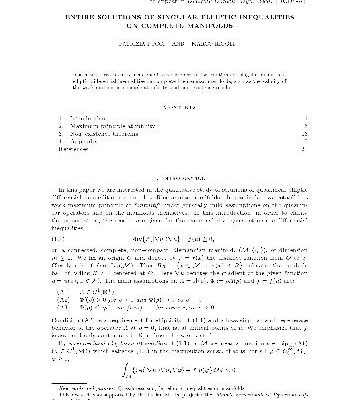 خرید و دانلود نسخه کامل کتاب Entire solutions of singular elliptic inequalities on complete manifolds