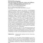 خرید و دانلود نسخه کامل کتاب Entrepreneurial Signaling: Eine theoretische und empirische Analyse des Einflusses von hoheren Bildungssignalen und Patenten auf innovative Unternehmensgrundungen