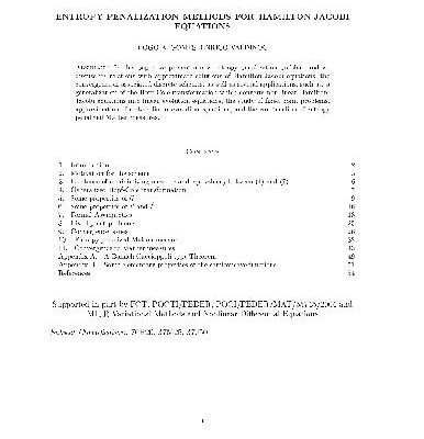 خرید و دانلود نسخه کامل کتاب Entropy penalization methods for Hamilton-Jacobi equations