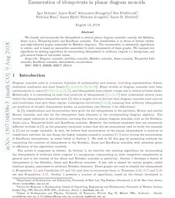 خرید و دانلود نسخه کامل کتاب Enumeration of idempotents in planar diagram monoids