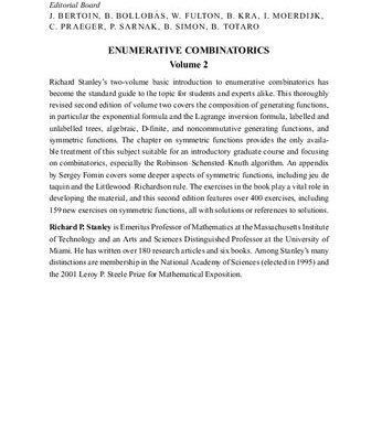 خرید و دانلود نسخه کامل کتاب Enumerative Combinatorics