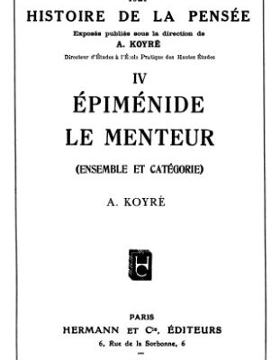 خرید و دانلود نسخه کامل کتاب Epiménide le menteur