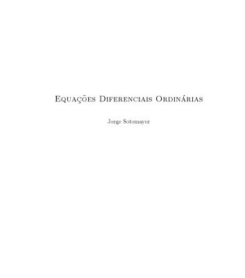 خرید و دانلود نسخه کامل کتاب Equações diferenciais ordinárias