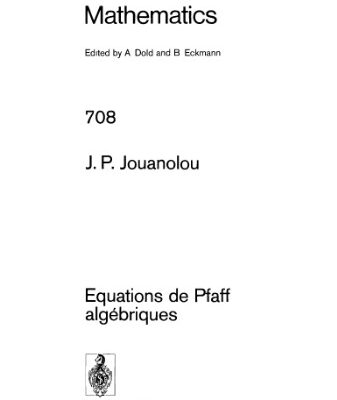 خرید و دانلود نسخه کامل کتاب Equations de Pfaff algebriques