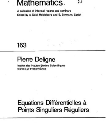 خرید و دانلود نسخه کامل کتاب Equations Differentielles a Points Singuliers Reguliers