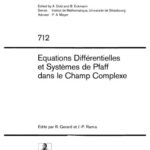 خرید و دانلود نسخه کامل کتاب Equations Differentielles et Systemes de Pfaff dans le Champ Complexe