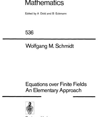 خرید و دانلود نسخه کامل کتاب Equations over Finite Fields An Elementary Approach