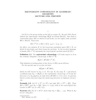 خرید و دانلود نسخه کامل کتاب Equivariant Cohomology in Algebraic Geometry
