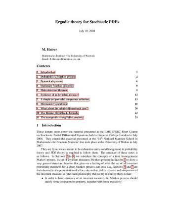 خرید و دانلود نسخه کامل کتاب Ergodic Theory for Stochastic PDEs