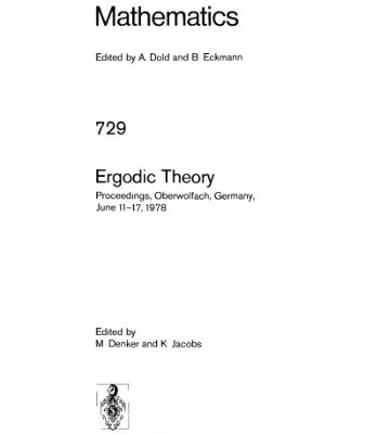 خرید و دانلود نسخه کامل کتاب Ergodic Theory: Proceedings, Oberwolfach, Germany, June 11–17, 1978