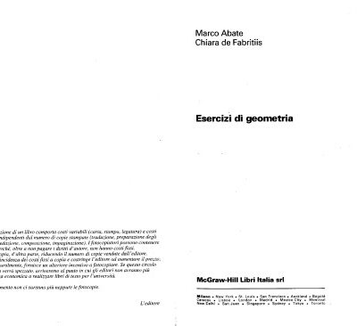 خرید و دانلود نسخه کامل کتاب Esercizi di Geometria