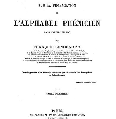 خرید و دانلود نسخه کامل کتاب Essai sur la propagation de l’alphabet phénicien dans l’ancien monde 1