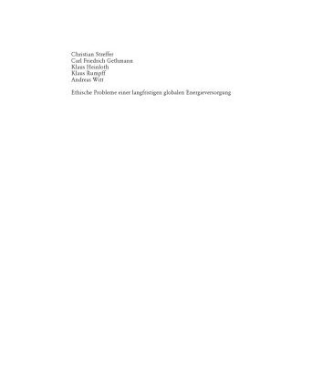 خرید و دانلود نسخه کامل کتاب Ethische Probleme einer Langfristigen Globalen Energieversorgung