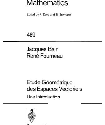 خرید و دانلود نسخه کامل کتاب Etude Geometrique des Espaces Vectoriels