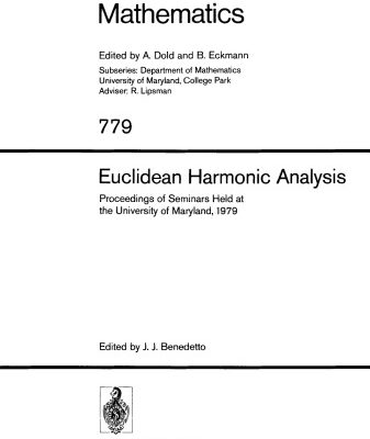 خرید و دانلود نسخه کامل کتاب Euclidean Harmonic Analysis: Proceedings of Seminars Held at the University of Maryland, 1979