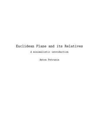خرید و دانلود نسخه کامل کتاب Euclidean Plane and its Relatives