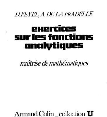 خرید و دانلود نسخه کامل کتاب Exercises sur les fonctions analytiques