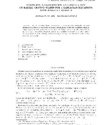 خرید و دانلود نسخه کامل کتاب Existence, non-existence and regularity of radial ground states for p-Laplacian equations with singular weights