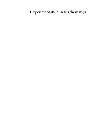 خرید و دانلود نسخه کامل کتاب Experimentation in Mathematics: Computational Paths to Discovery