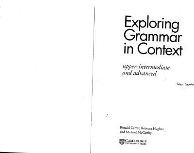 خرید و دانلود نسخه کامل کتاب Exploring Grammar in Context: Upper-Intermediate and Advanced