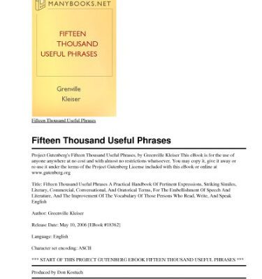 خرید و دانلود نسخه کامل کتاب Fifteen Thousand Useful Phrases