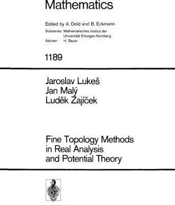 خرید و دانلود نسخه کامل کتاب Fine Topology Methods in Real Analysis and Potential Theory