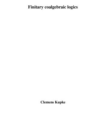 خرید و دانلود نسخه کامل کتاب Finitary coalgebraic logics [PhD Thesis]