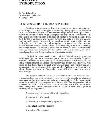 خرید و دانلود نسخه کامل کتاب Finite Elements for Nonlinear Continua & Structures