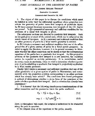 خرید و دانلود نسخه کامل کتاب First Integrals in the Geometry of Paths