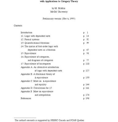 خرید و دانلود نسخه کامل کتاب First Order Logic with Dependent Sorts, with Applications to Category Theory (Unpublished manuscript)