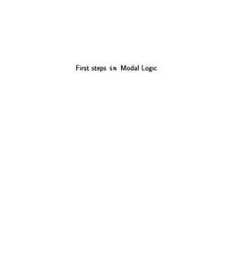 خرید و دانلود نسخه کامل کتاب First steps in modal logic