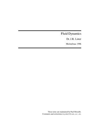 خرید و دانلود نسخه کامل کتاب Fluid Dynamics