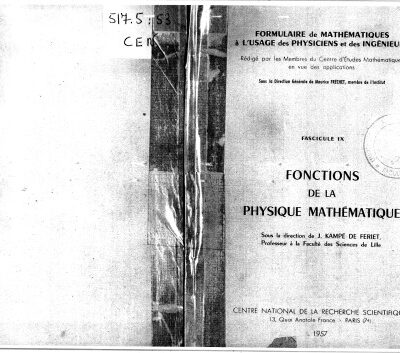 خرید و دانلود نسخه کامل کتاب Fonctions de la physique mathématique