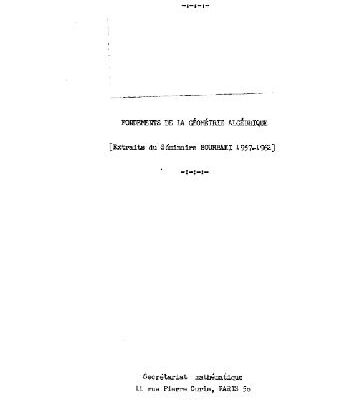 خرید و دانلود نسخه کامل کتاب Fondements de la geometrie algebrique (FGA)