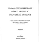 خرید و دانلود نسخه کامل کتاب Formal power series and umbral chromatic polynomials of graphs