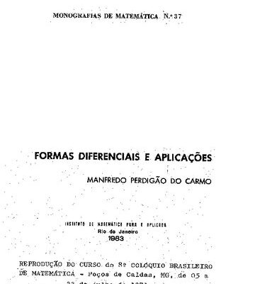 خرید و دانلود نسخه کامل کتاب Formas Diferenciais e aplicações