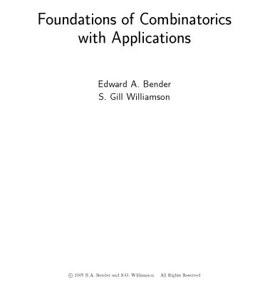 خرید و دانلود نسخه کامل کتاب Foundations of combinatorics with applications