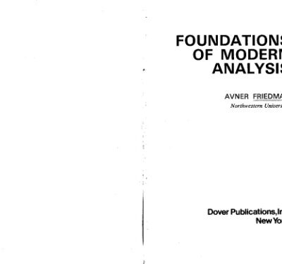 خرید و دانلود نسخه کامل کتاب Foundations of Modern Analysis