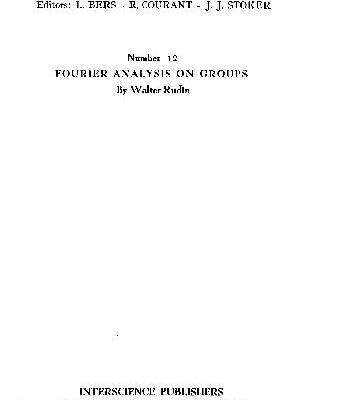 خرید و دانلود نسخه کامل کتاب Fourier analysis on groups